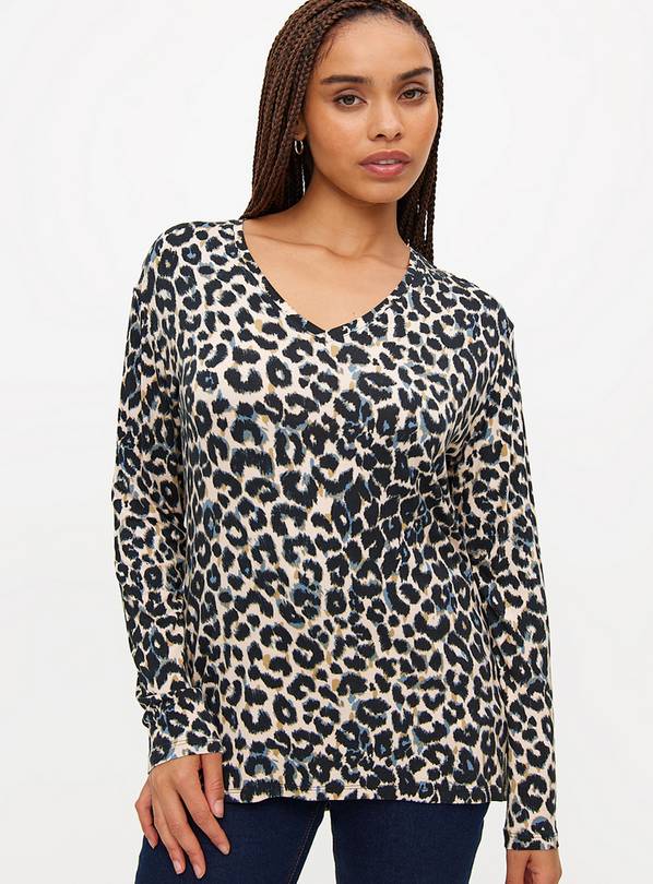 Animal Print Relaxed Fit Long Sleeve Top 10